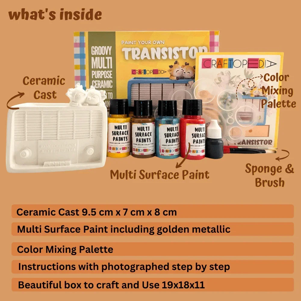 Craftopedia DIY Paint Your Own Retro Transistor