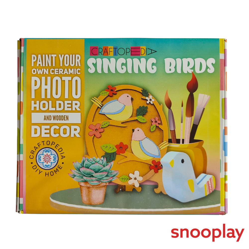 Craftopedia Paint Your Own Photo Holder - Singing Bird (6-10 Years)