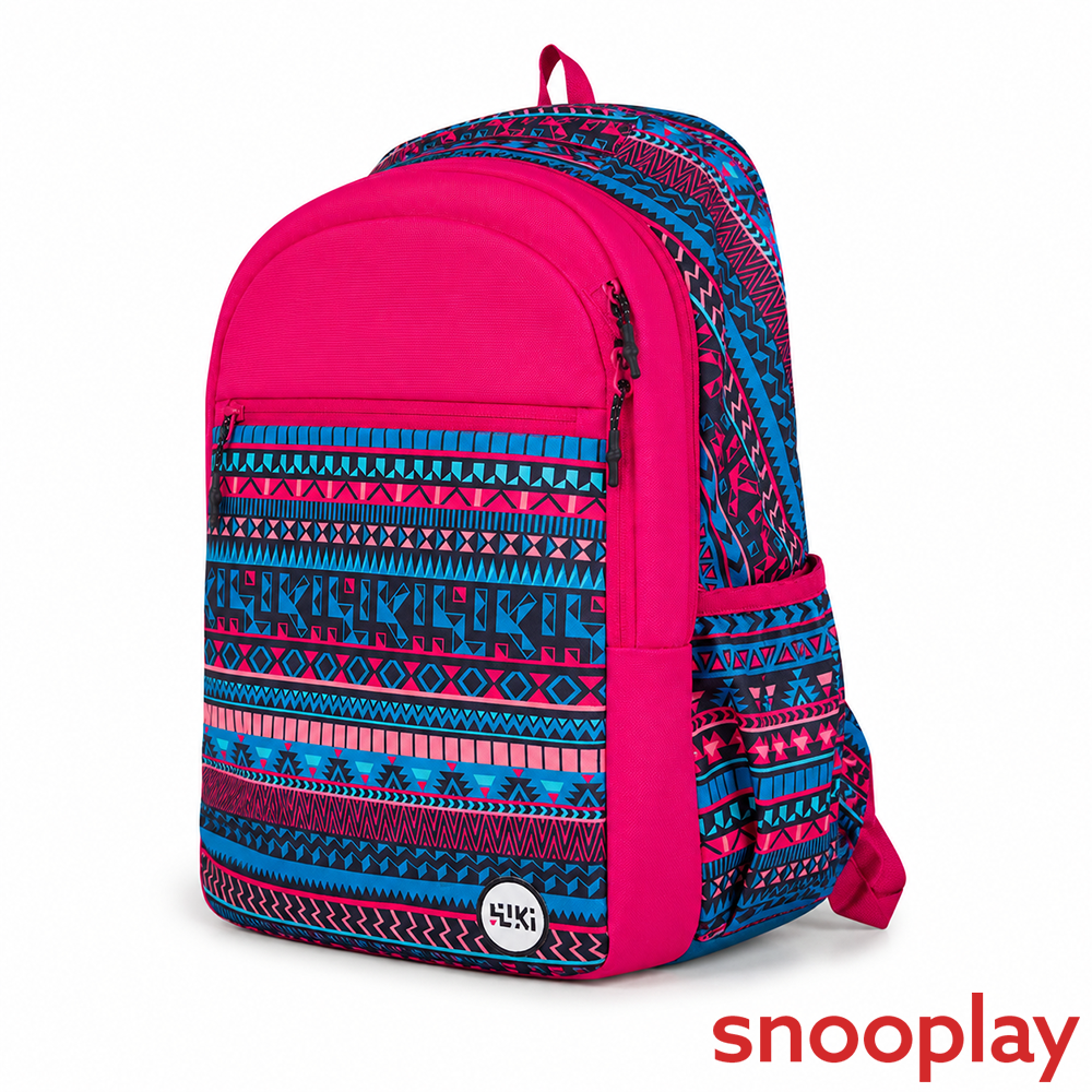 Wildcraft Girls Aztec 2 Compartments Backpack - Pink