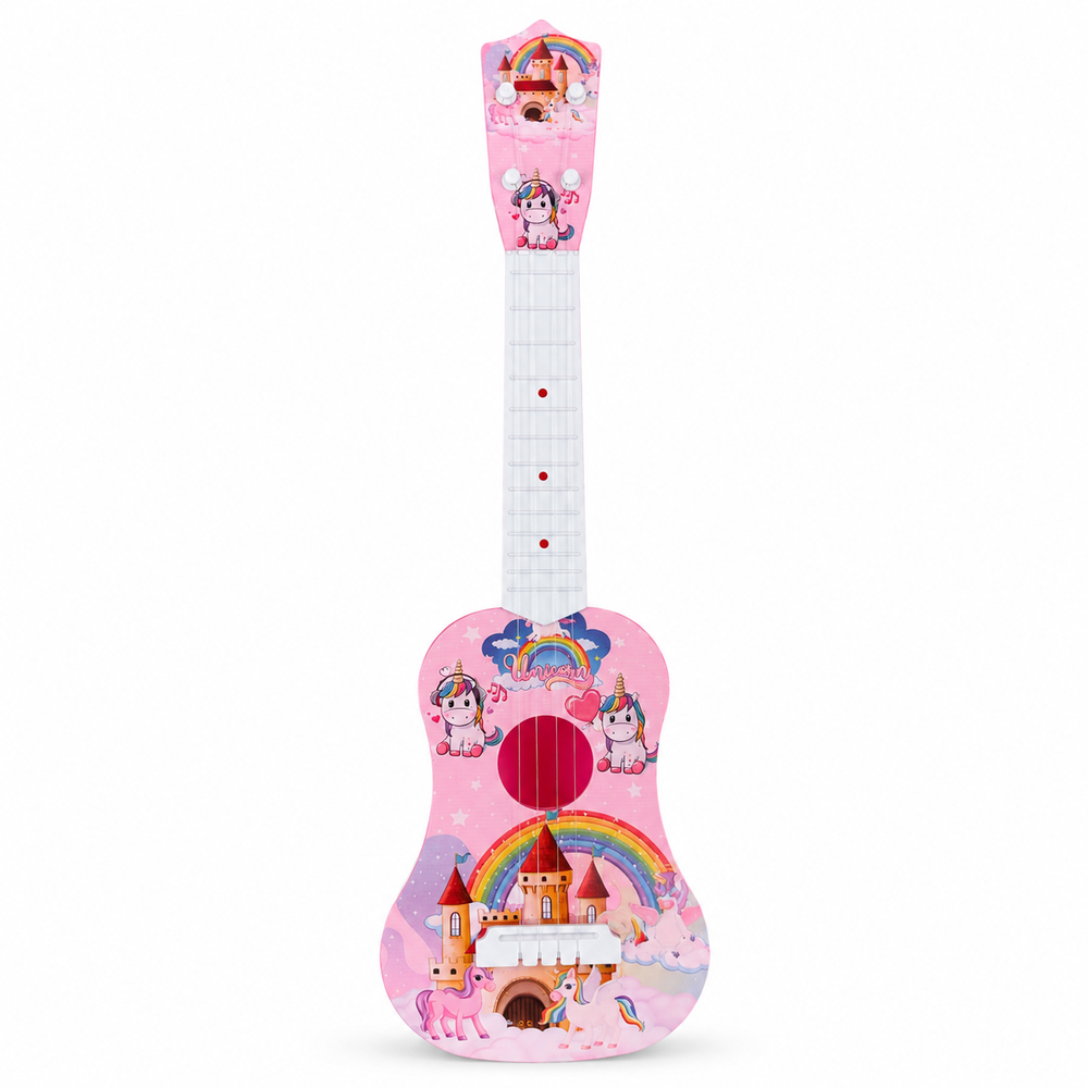 Simarr Unicorn Theme Little Rockstar Guitar for Kids (5-12 Years)