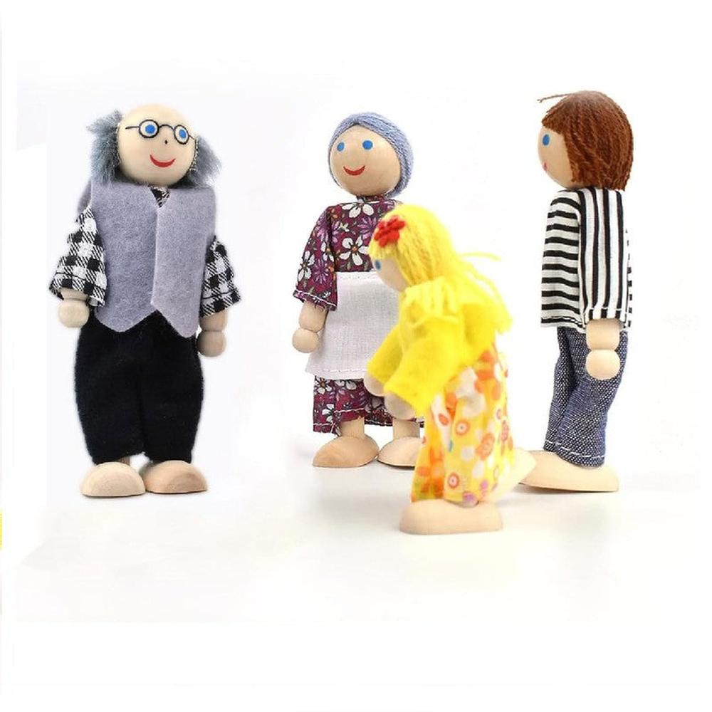 Wooden Pop's Family Doll Set - 6 Pieces (1-5 Years)