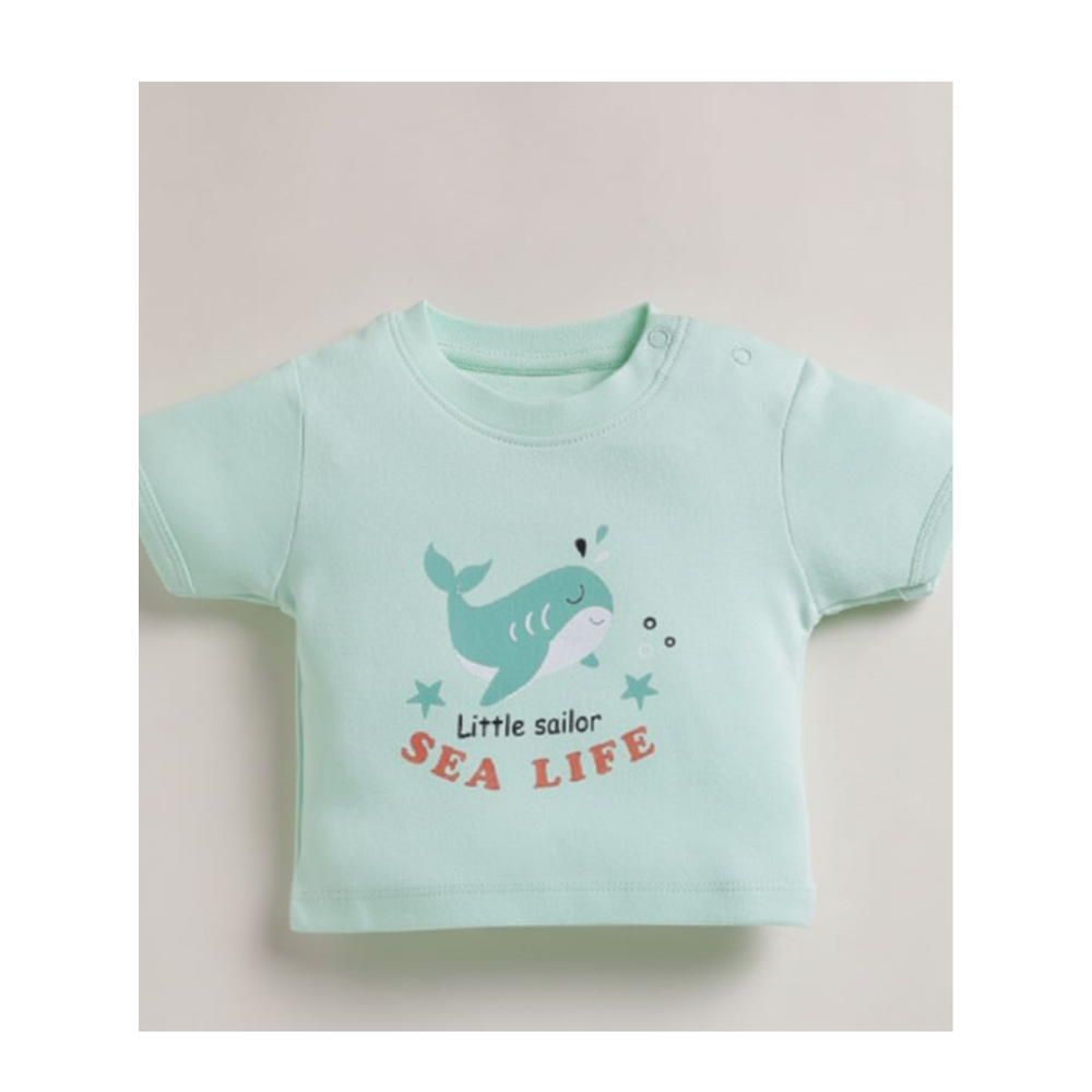 Mama's Care Sea Life 11 Pieces Gift Set - Pack of 10+1 Teether Cum Rattle | Sea Green