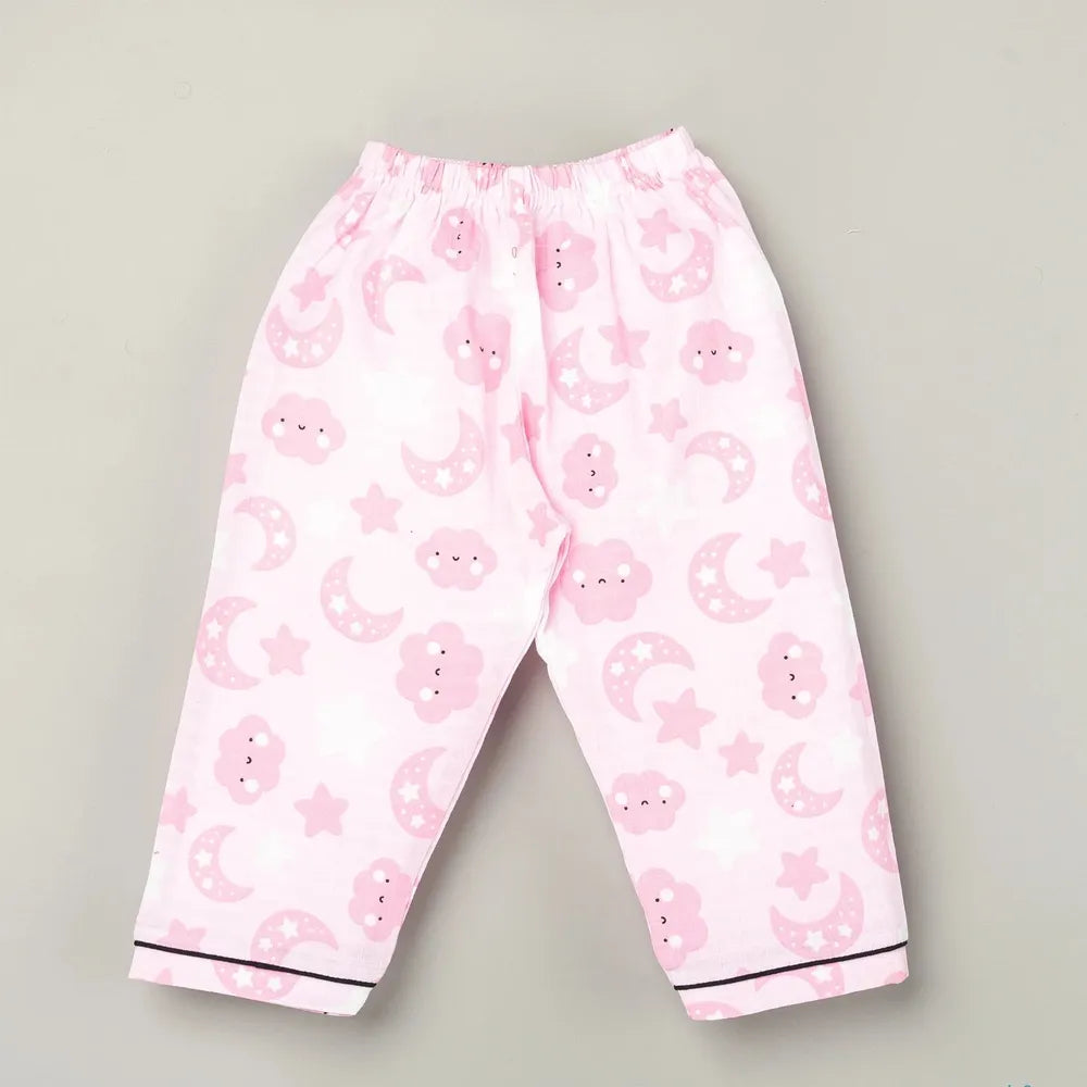 Beelittle Pink Moon 2-Piece Muslin Pyjamas Set