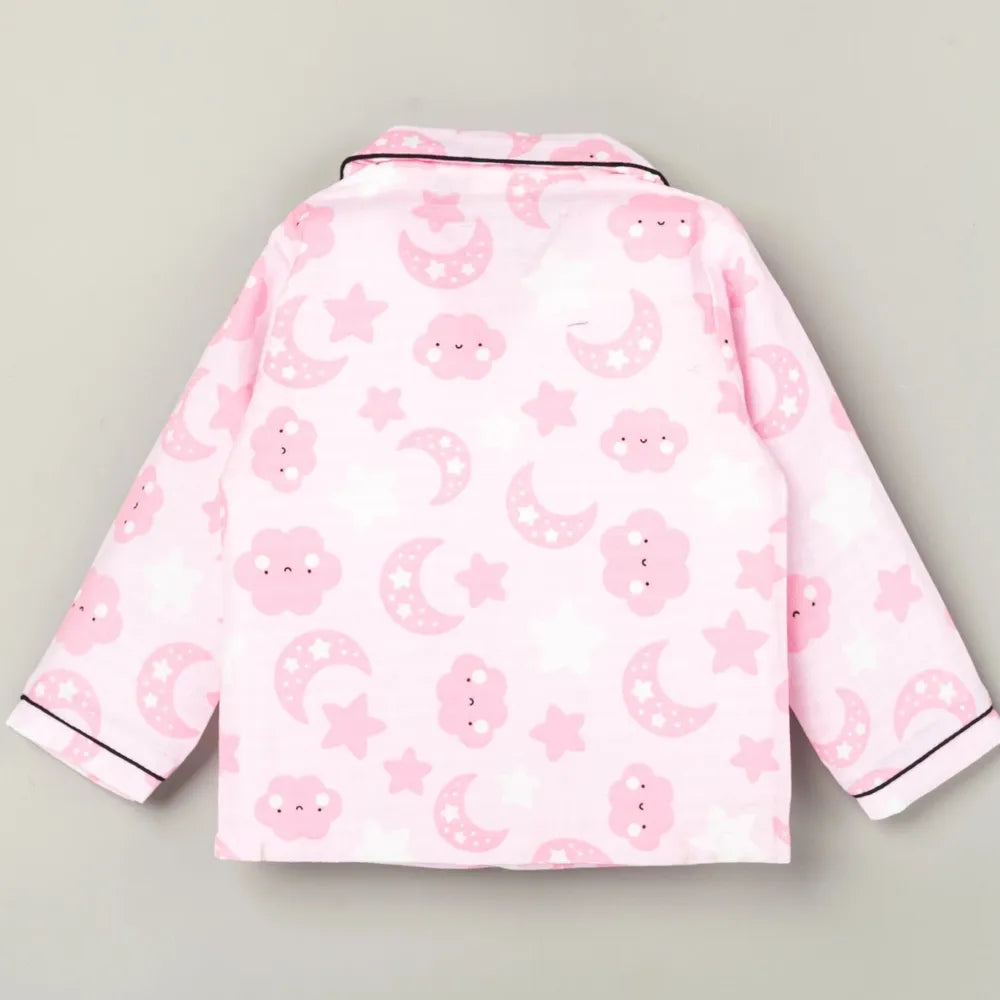 Beelittle Pink Moon 2-Piece Muslin Pyjamas Set