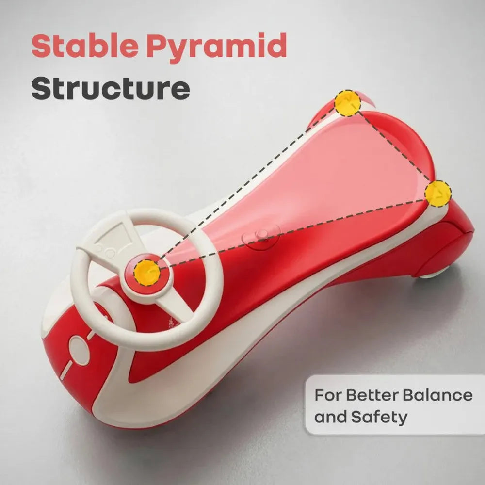 R for Rabbit Iya Iya Sportz Ace Swing Ride-on Car | ABEC 7 Bearings, Stable Triangular Structure & Ergonomic Steering