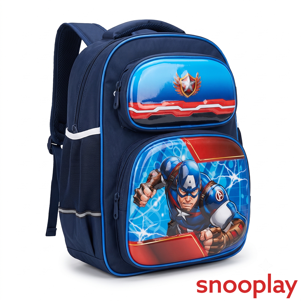 Cartoon Theme 3D Design Backpack for Kids - Blue